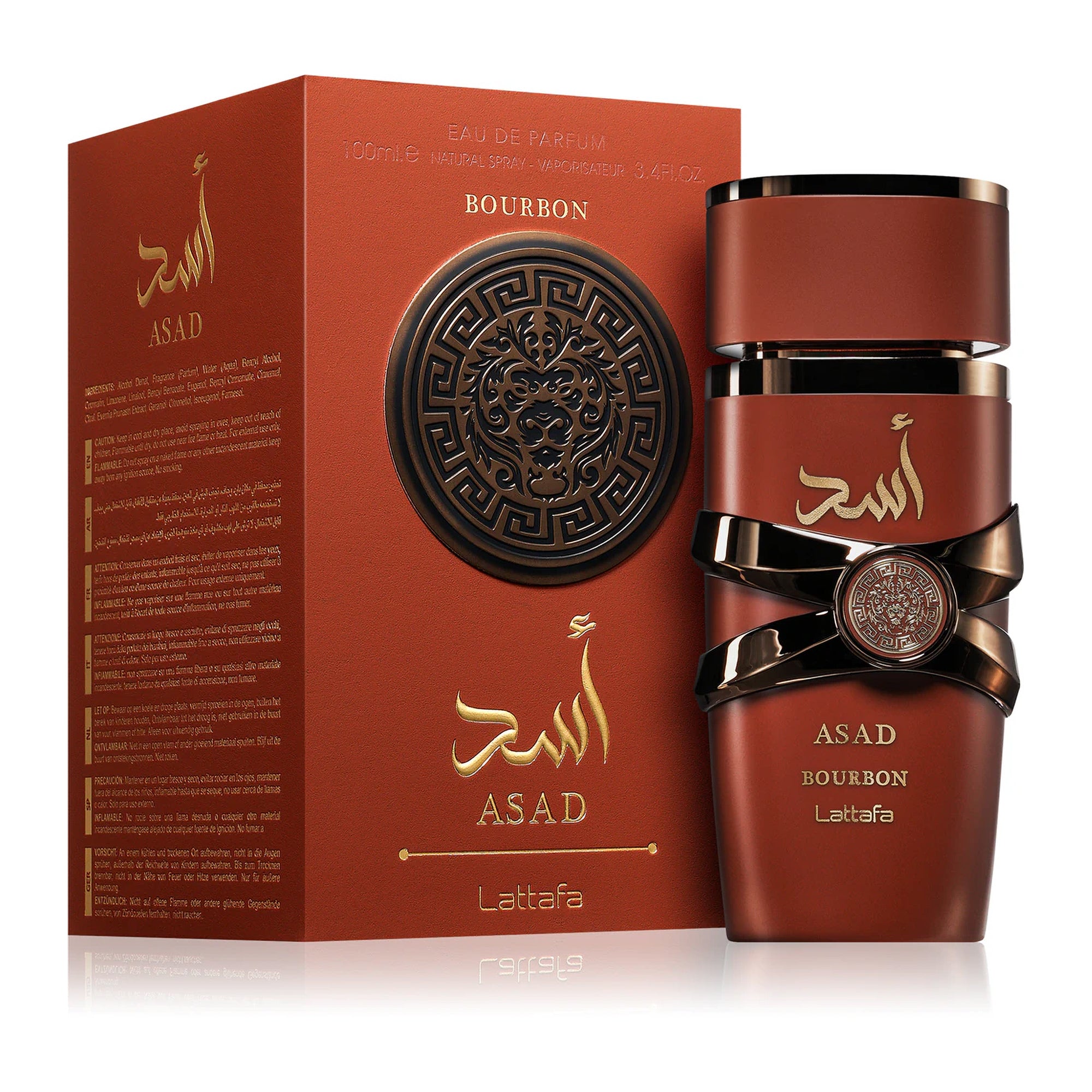 Lattafa Asad Bourbon con caja — EDP árabe HypeParfum - Lattafa