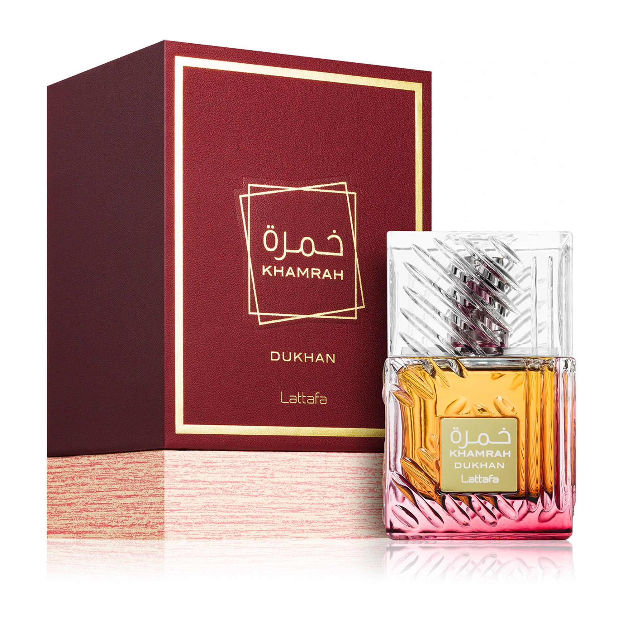 Lattafa Khamrah Dukhan con caja — EDP árabe HypeParfum - Lattafa